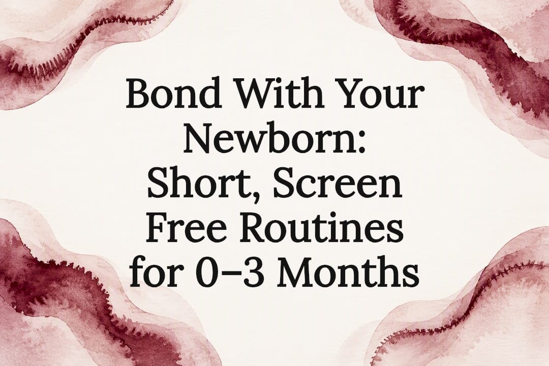 Decorative newborn bonding title card