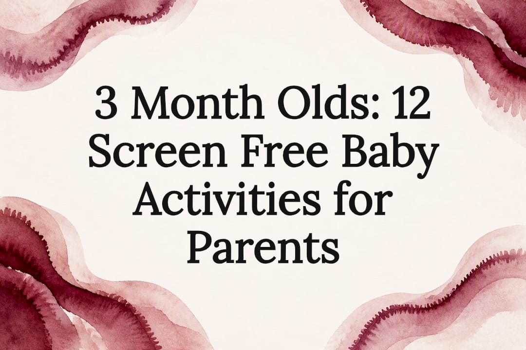 Watercolor ribbon frame for baby activity article